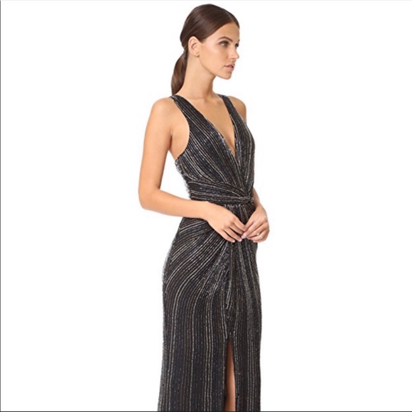 NWT Parker Black Monarch beaded evening gown size 4 - Picture 3 of 9